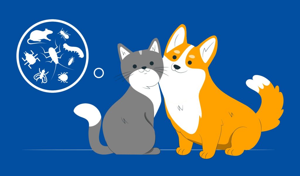 Illustration of pet-friendly pest control