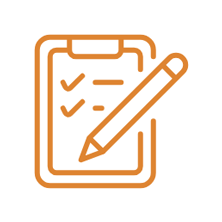 Clipboard with checklist and pencil icon to represent monthly indoor checklist