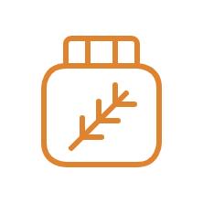 Jar with twig icon to represent eco-friendly traps