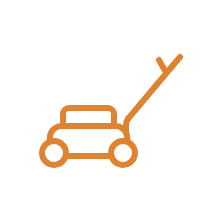 Lawn mower as yard maintenance icon