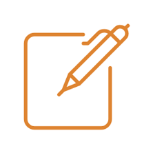Notepad with pencil icon to represent record-keeping