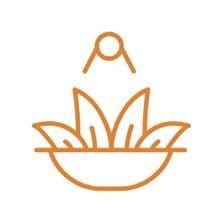 Plant leaves in bowl icon to represent repellent plants